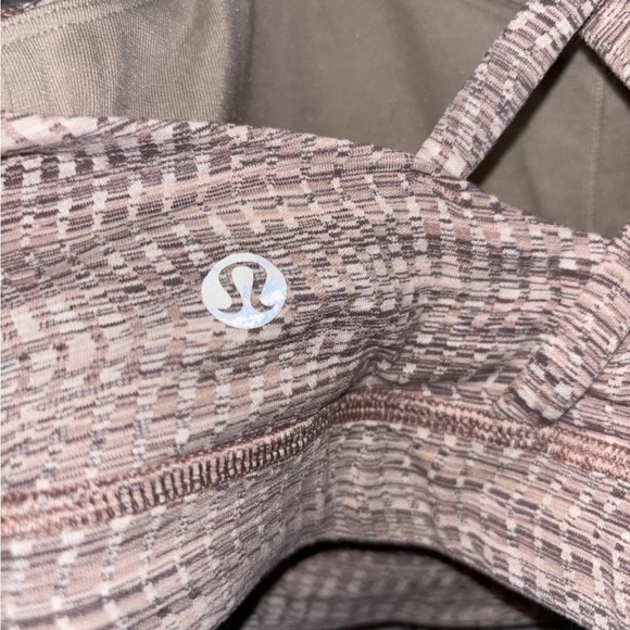 Lululemon Energy Bra, Arrow Jacquard Antique Bark Copper Coil No Cup Pads Size 8 - Picture 4 of 6
